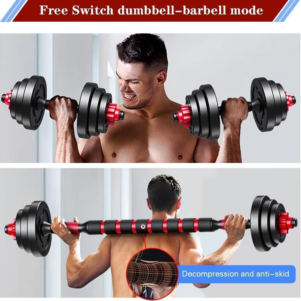 BCBIG Adjustable-Dumbbells-Sets, 20/30/40/60/80lbs Free Weights-Dumbbells Set of 2 Convertible To Barbell A Pair of Lightweight for Home Gym,Women and Men Equipment