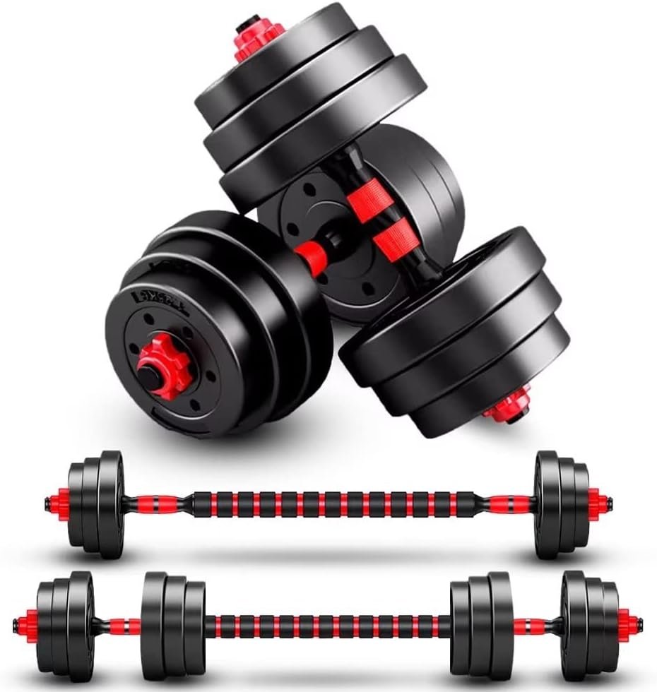 BCBIG Adjustable-Dumbbells-Sets, 20/30/40/60/80lbs Free Weights-Dumbbells Set of 2 Convertible To Barbell A Pair of Lightweight for Home Gym,Women and Men Equipment