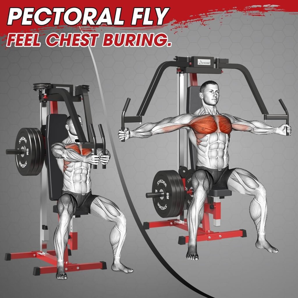 Chest Fly Machine, 350 lbs Upper Body Specialty Machine for Pectoral and Rear Deltoid, Reverse Delt Machine, Chest, Back, and Shoulder Training for Home Gym